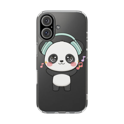 Kawaii Panda Phone Case with Headphones