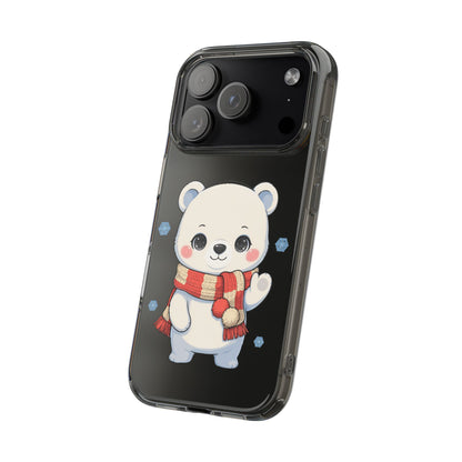 Kawaii Polar Bear Phone Case – Cozy Christmas Cub