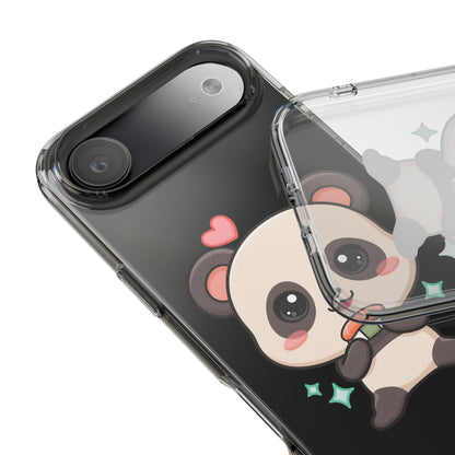Kawaii Panda Sushi Phone Case, Clear Impact-Resistant Case