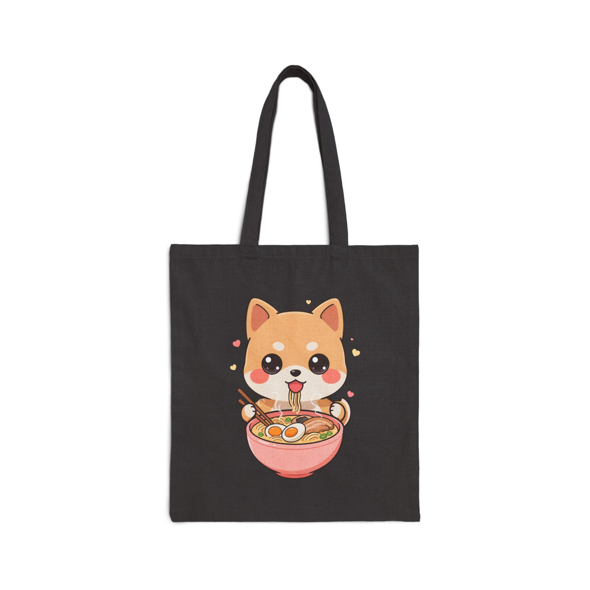 Kawaii Shiba Inu Ramen Tote Bag for Cute Food Lovers