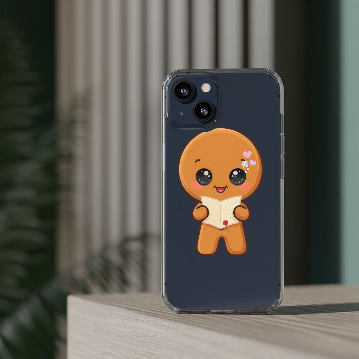Gingerbread Man Phone Case, Cute Christmas Letter Reader