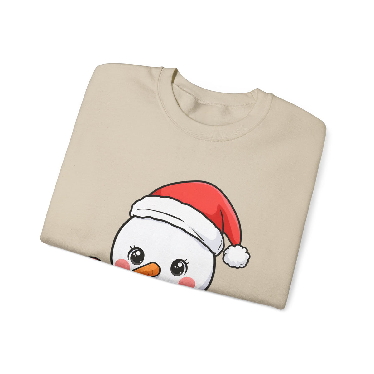 Kawaii Snowman Christmas Sweatshirt, Cute Holiday Gift