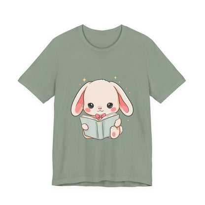 Book Lover Bunny T-Shirt – Cute Kawaii Reader Tee