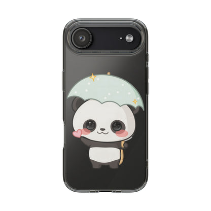 Kawaii Panda Clear Impact-Resistant Phone Case