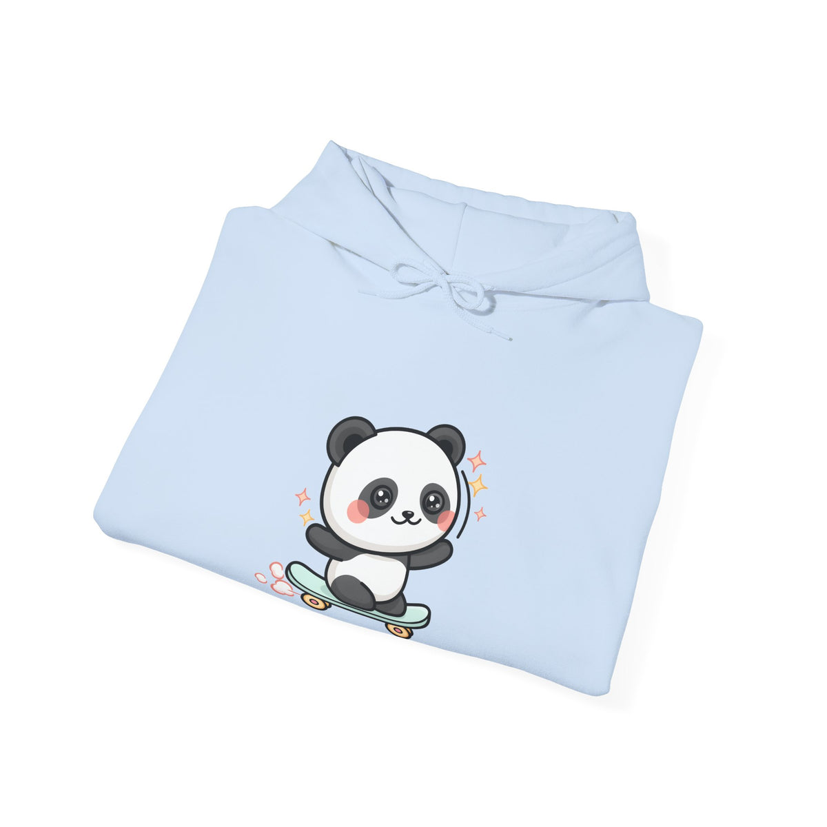 Kawaii Skateboard Panda Hoodie, Cute Chibi Animal Sweatshirt