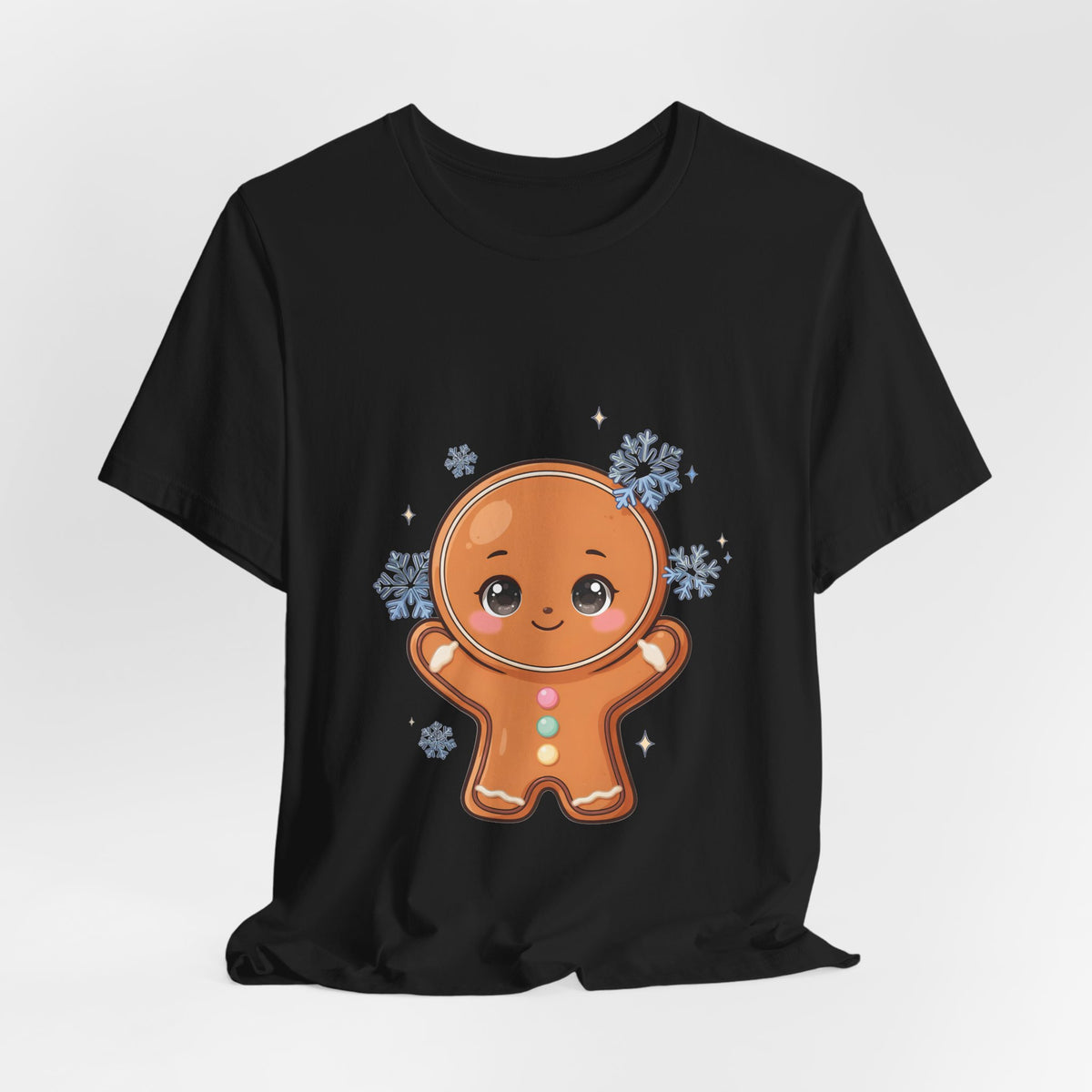 Kawaii Gingerbread Man T-Shirt for a Cozy Christmas Mood