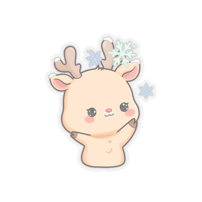 Kawaii Reindeer Sticker for Cozy Winter Decor