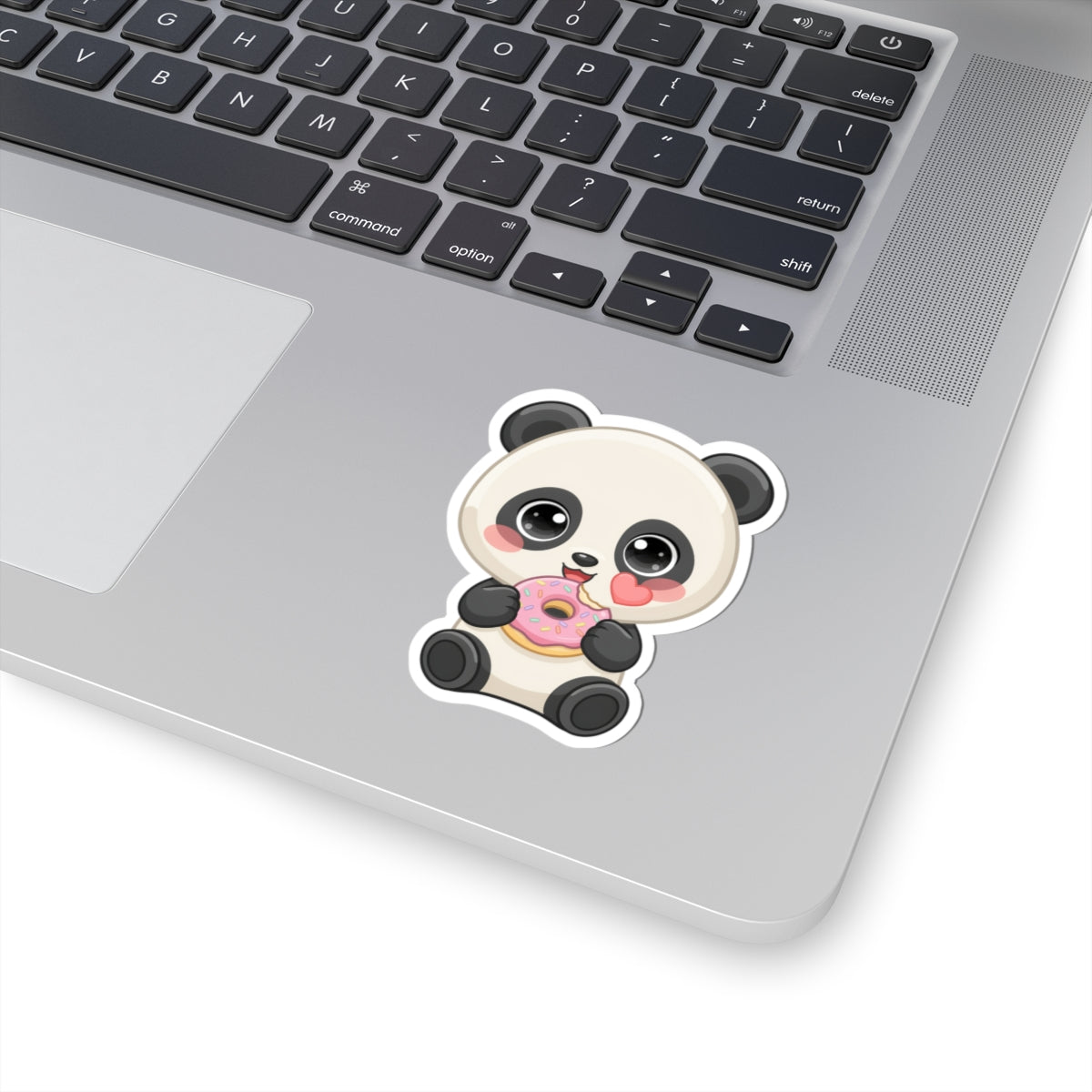 Kawaii Panda Sticker, Cute Donut Lover Vinyl Decal