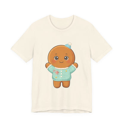 Kawaii Gingerbread Man Christmas Tee for Holiday Cheer