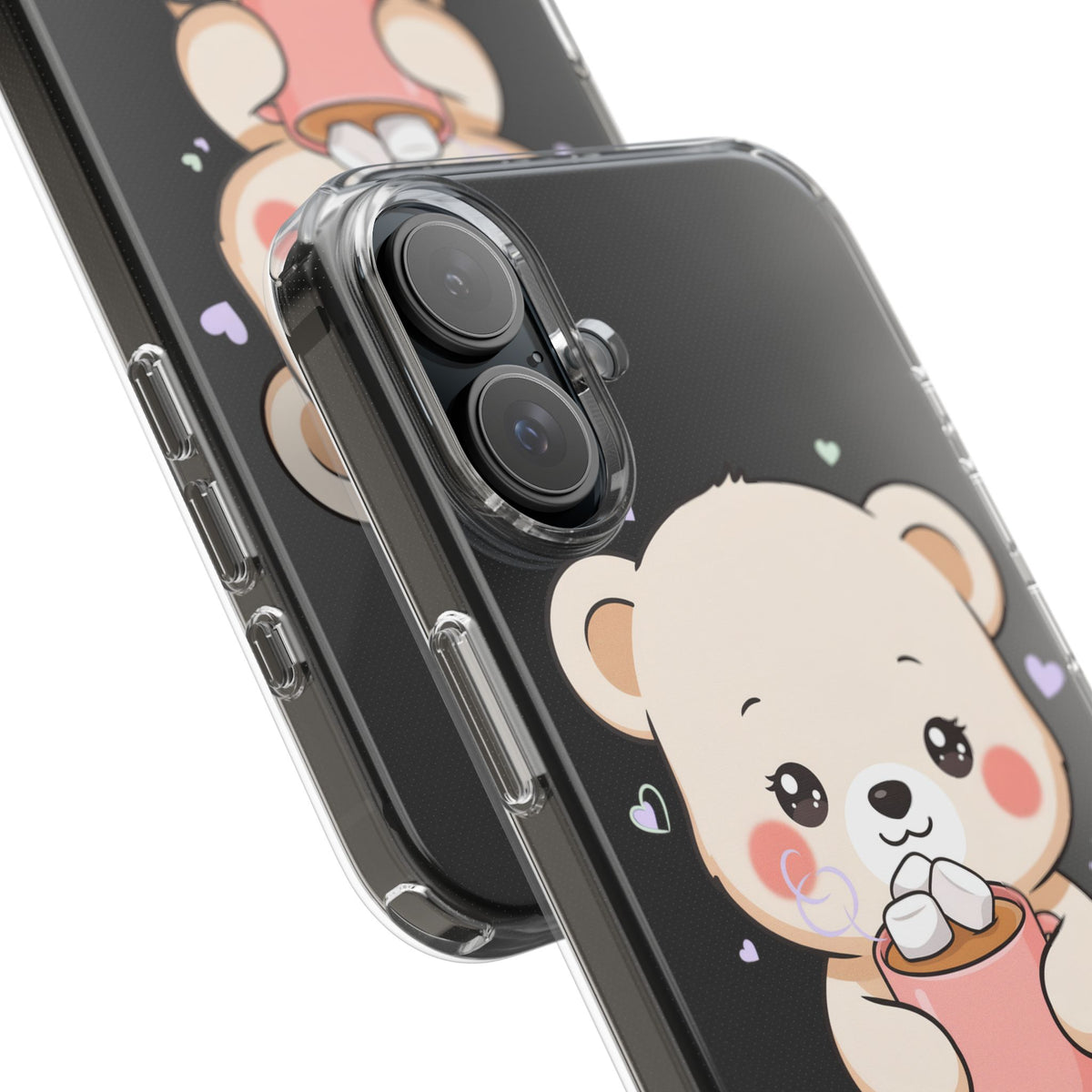 Kawaii Polar Bear Phone Case with Hot Cocoa