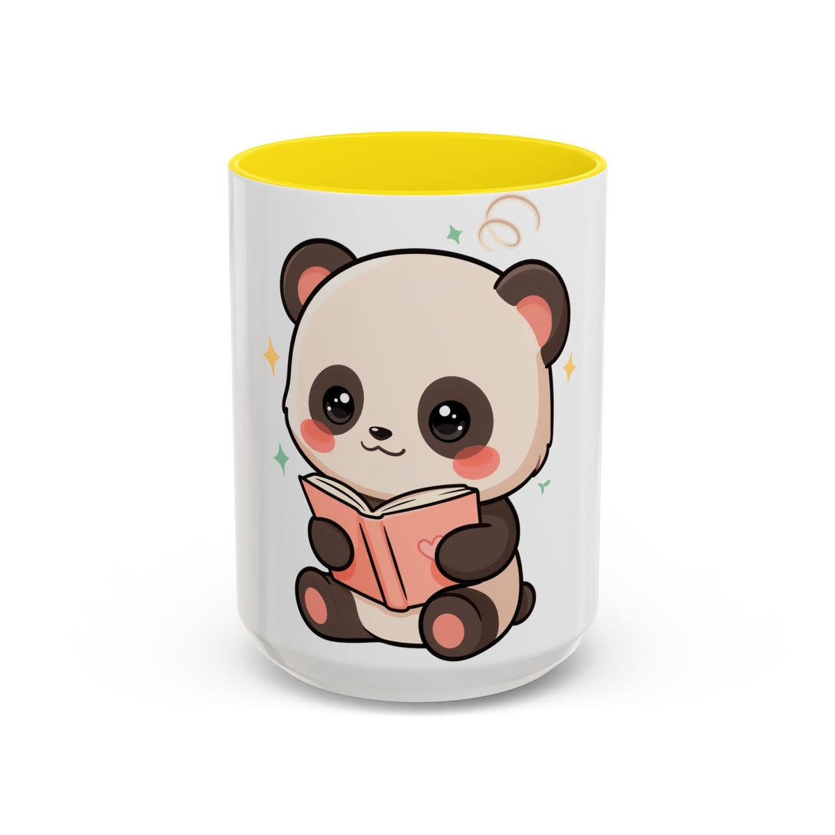 Kawaii Panda Reading Mug, Cute Book Lover Coffee Cup