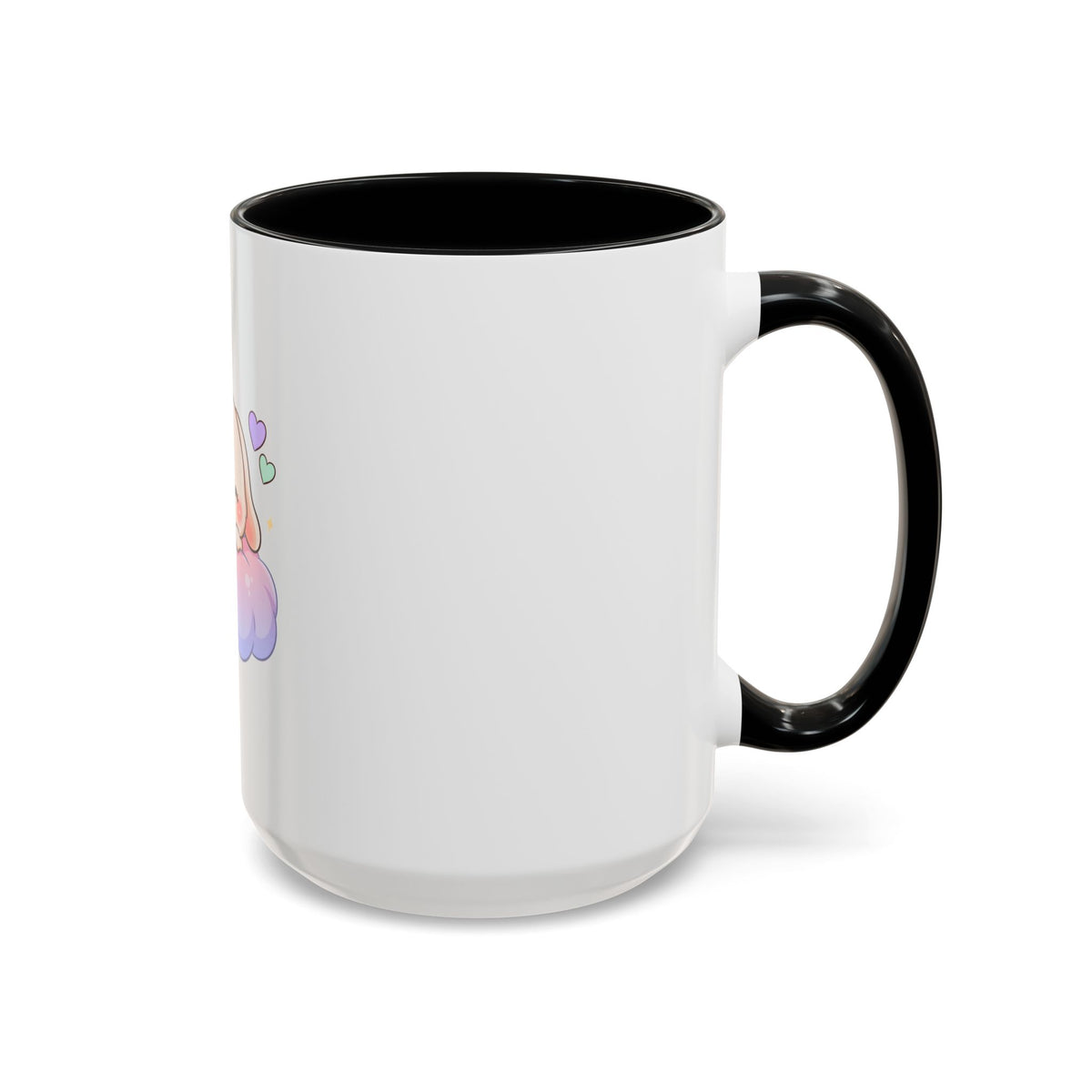 Kawaii Bunny Accent Coffee Mug, Dreamy Cute Animal Gift