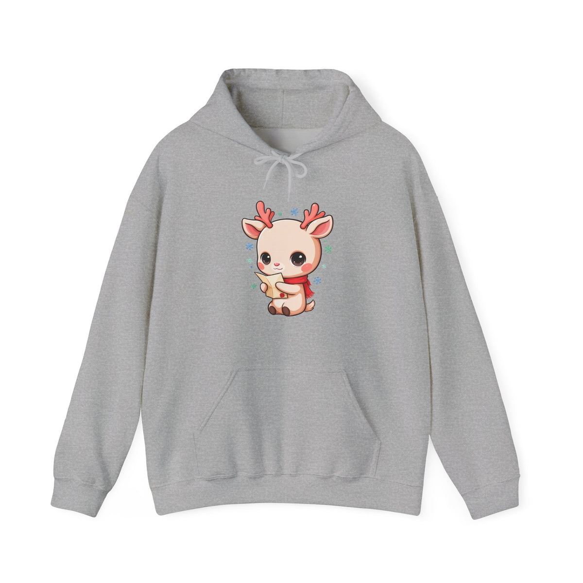 Kawaii Reindeer Christmas Hoodie for Holiday Readers