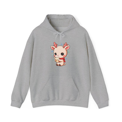 Kawaii Reindeer Christmas Hoodie for Holiday Readers