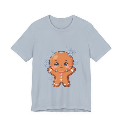 Kawaii Gingerbread Man T-Shirt for a Cozy Christmas Mood
