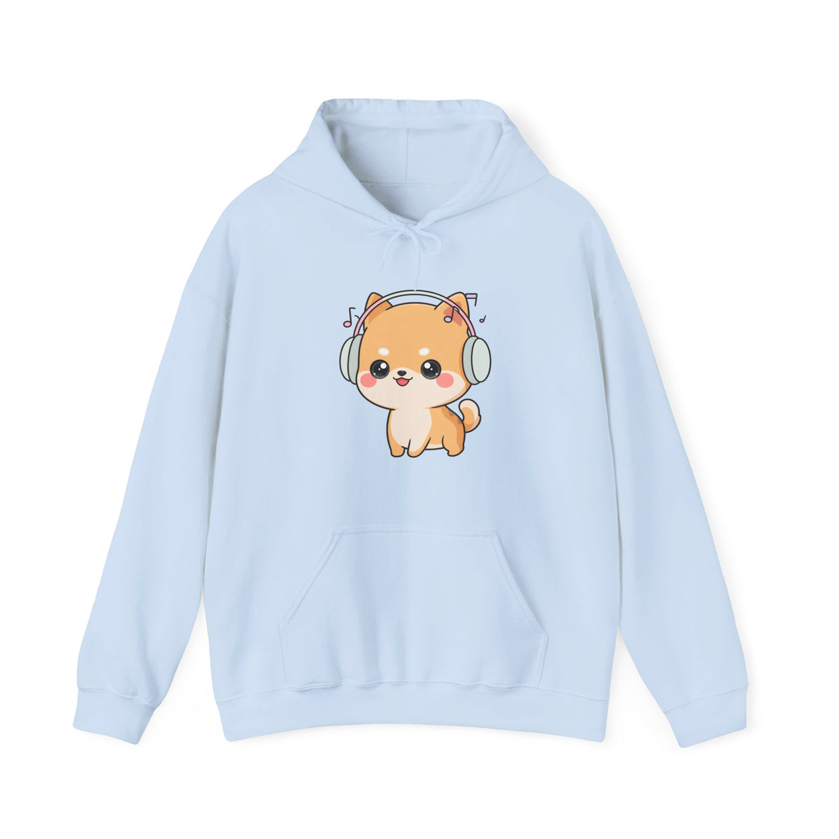 Kawaii Shiba Inu Hoodie for Cozy Music Lovers
