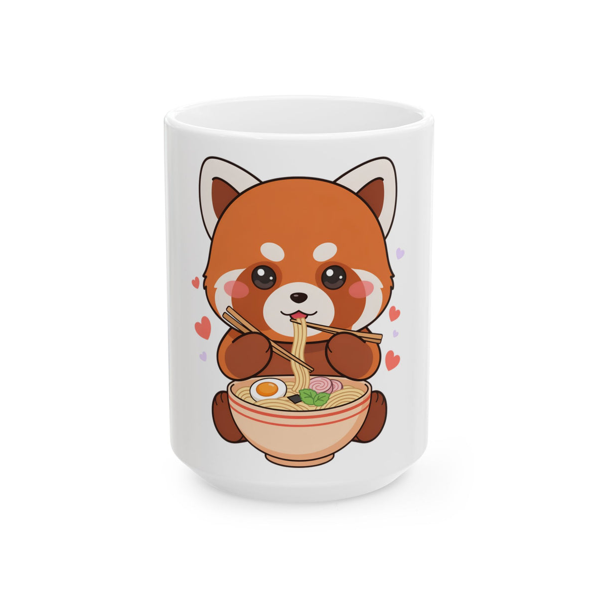 Cute Red Panda Ramen Mug for Cozy Breaks