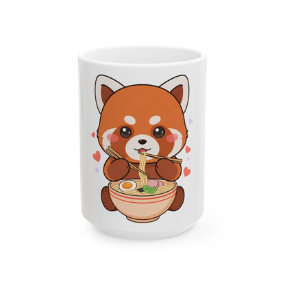 Cute Red Panda Ramen Mug for Cozy Breaks