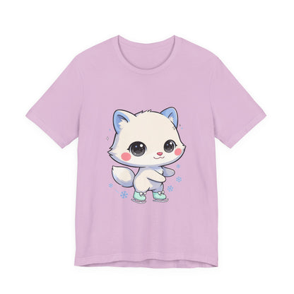 Kawaii Arctic Fox T-Shirt for Winter Gift Giving