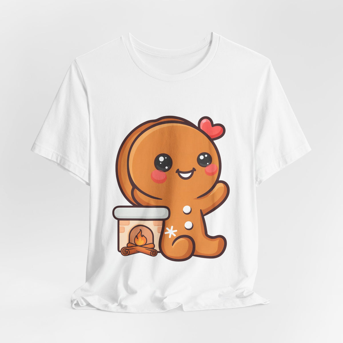 Christmas Gingerbread Man T-Shirt, Cozy Kawaii Holiday Tee