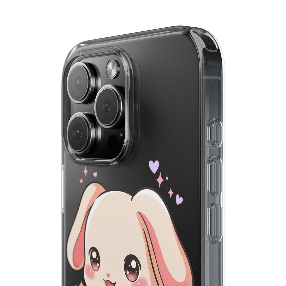 Kawaii Bunny Gamer Clear Impact-Resistant Phone Case