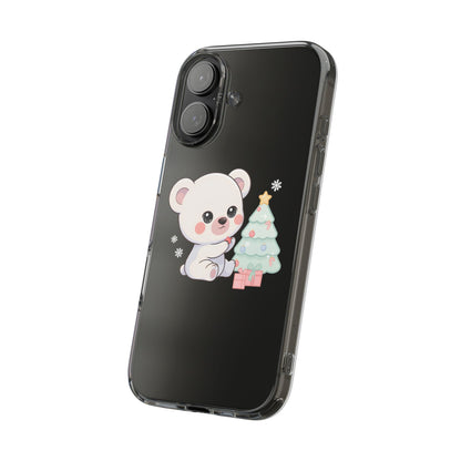 Christmas Polar Bear Phone Case, Kawaii Holiday Accessory