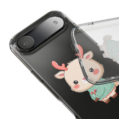 Kawaii Reindeer Clear Impact-Resistant Phone Case