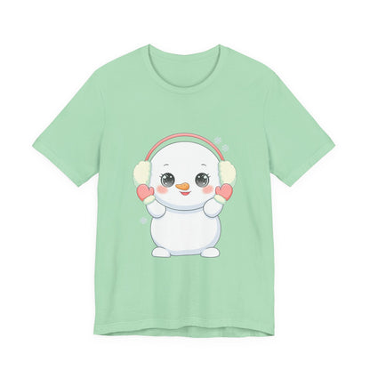 Kawaii Snowman T-Shirt for Cute Winter Style