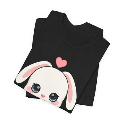 Cozy Bunny T-Shirt, Kawaii Blanket Bunny Tee