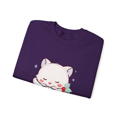 Christmas Fox Sweatshirt, Kawaii Stocking Arctic Fox Gift