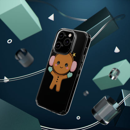 Kawaii Gingerbread Phone Case, Cute Winter Character