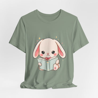 Book Lover Bunny T-Shirt – Cute Kawaii Reader Tee