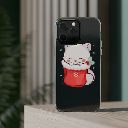 Christmas Fox Phone Case, Cute Holiday Stocking Gift