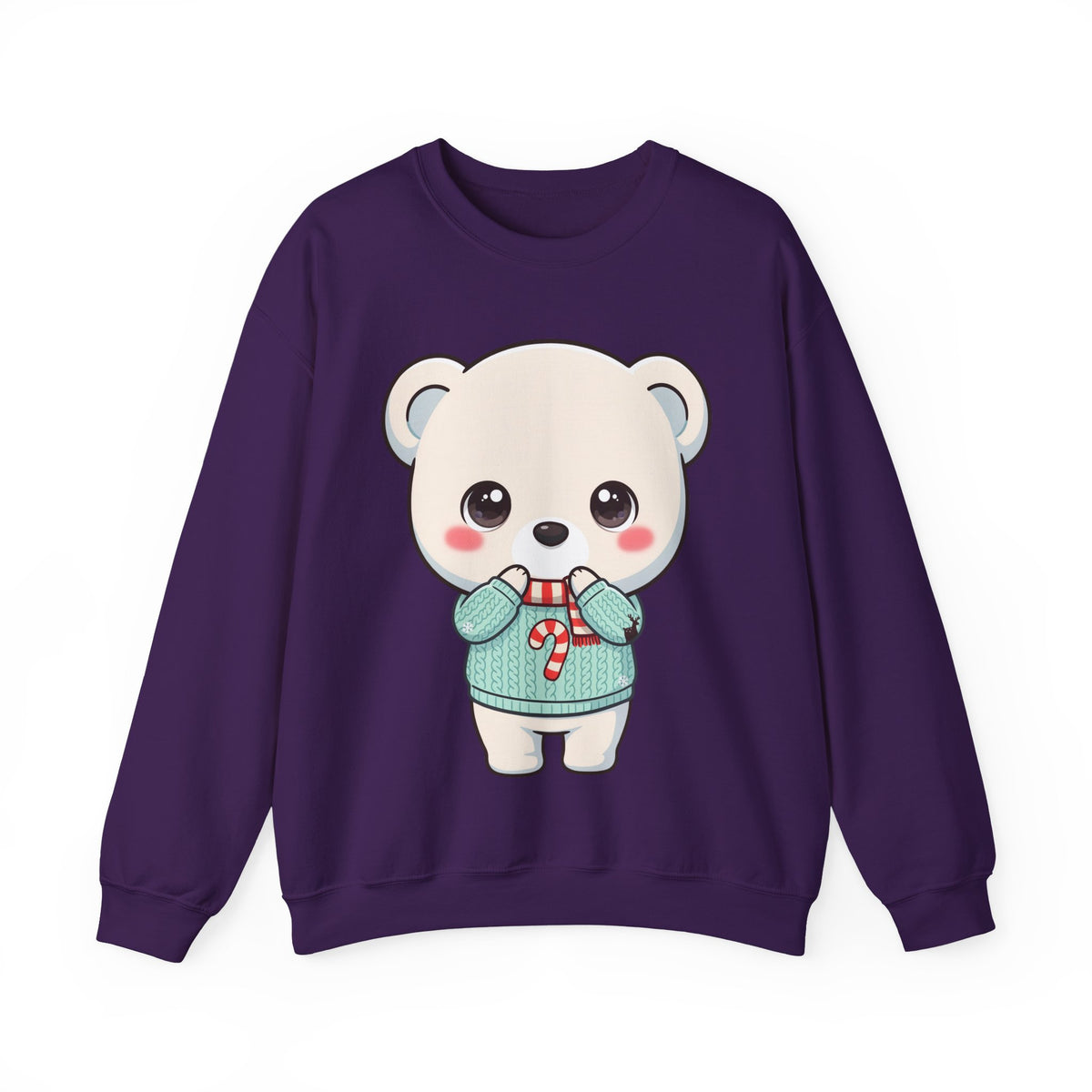 Kawaii Polar Bear Christmas Sweatshirt for Cozy Holiday Moments