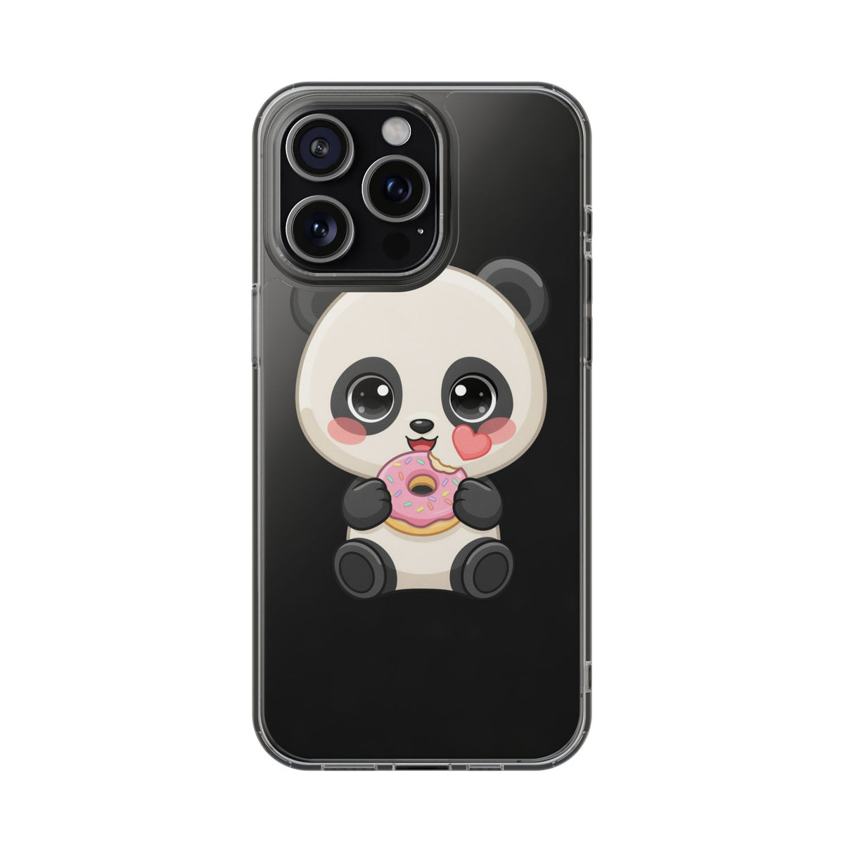 Kawaii Panda Phone Case with Donut