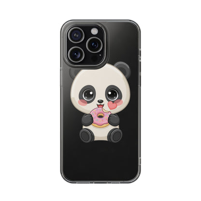 Kawaii Panda Phone Case with Donut