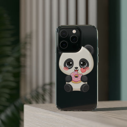 Kawaii Panda Phone Case with Donut