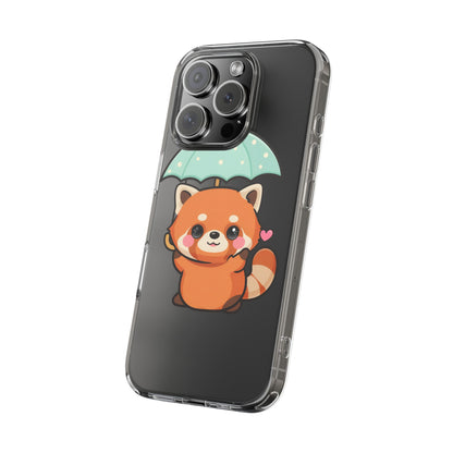 Kawaii Red Panda Clear Impact-Resistant Case