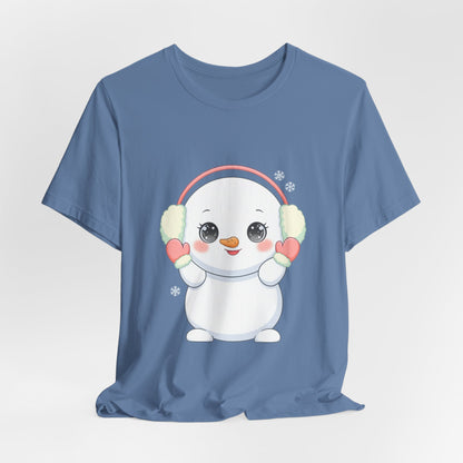 Kawaii Snowman T-Shirt for Cute Winter Style
