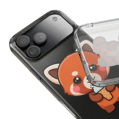 Kawaii Red Panda Phone Case with Ice Cream