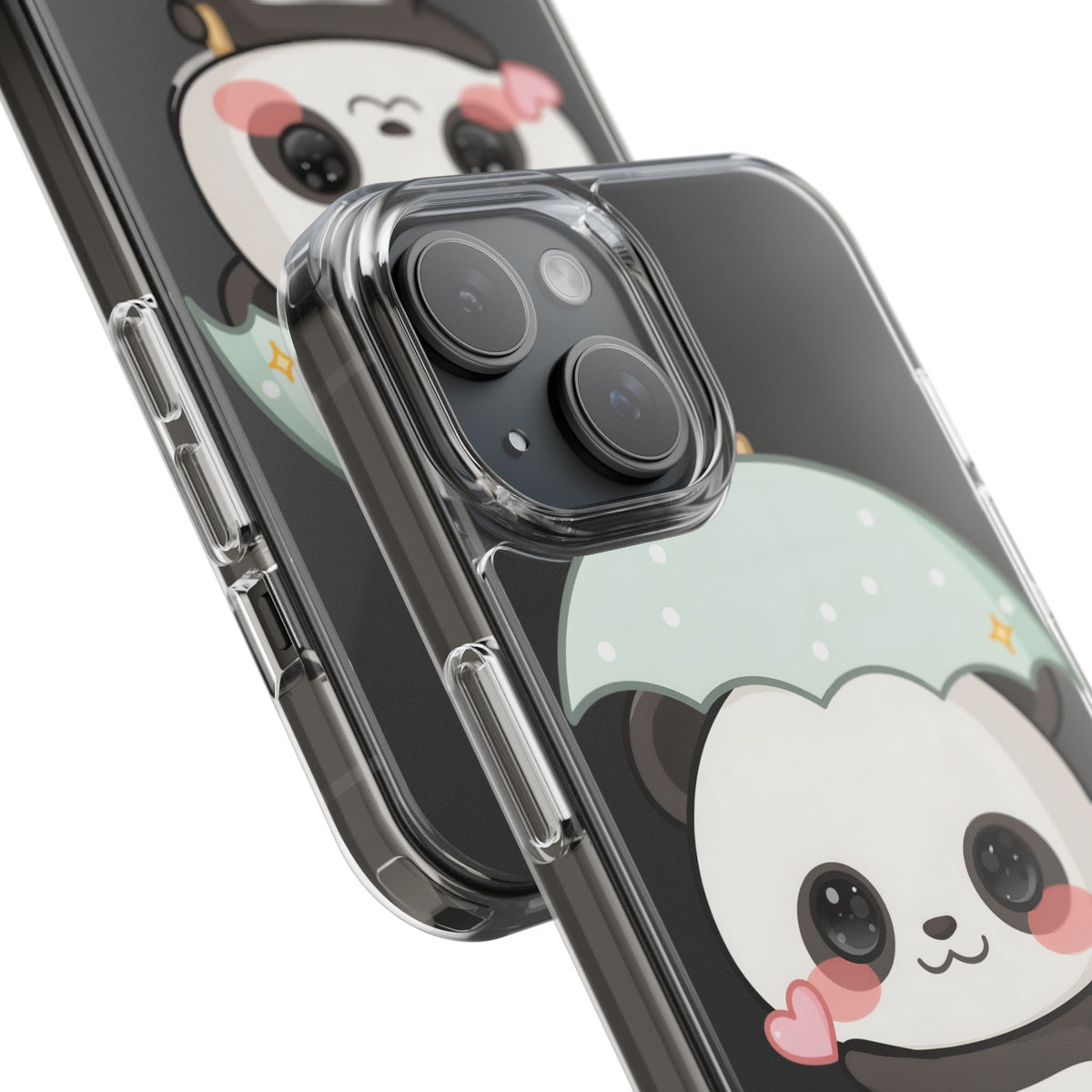 Kawaii Panda Clear Impact-Resistant Phone Case