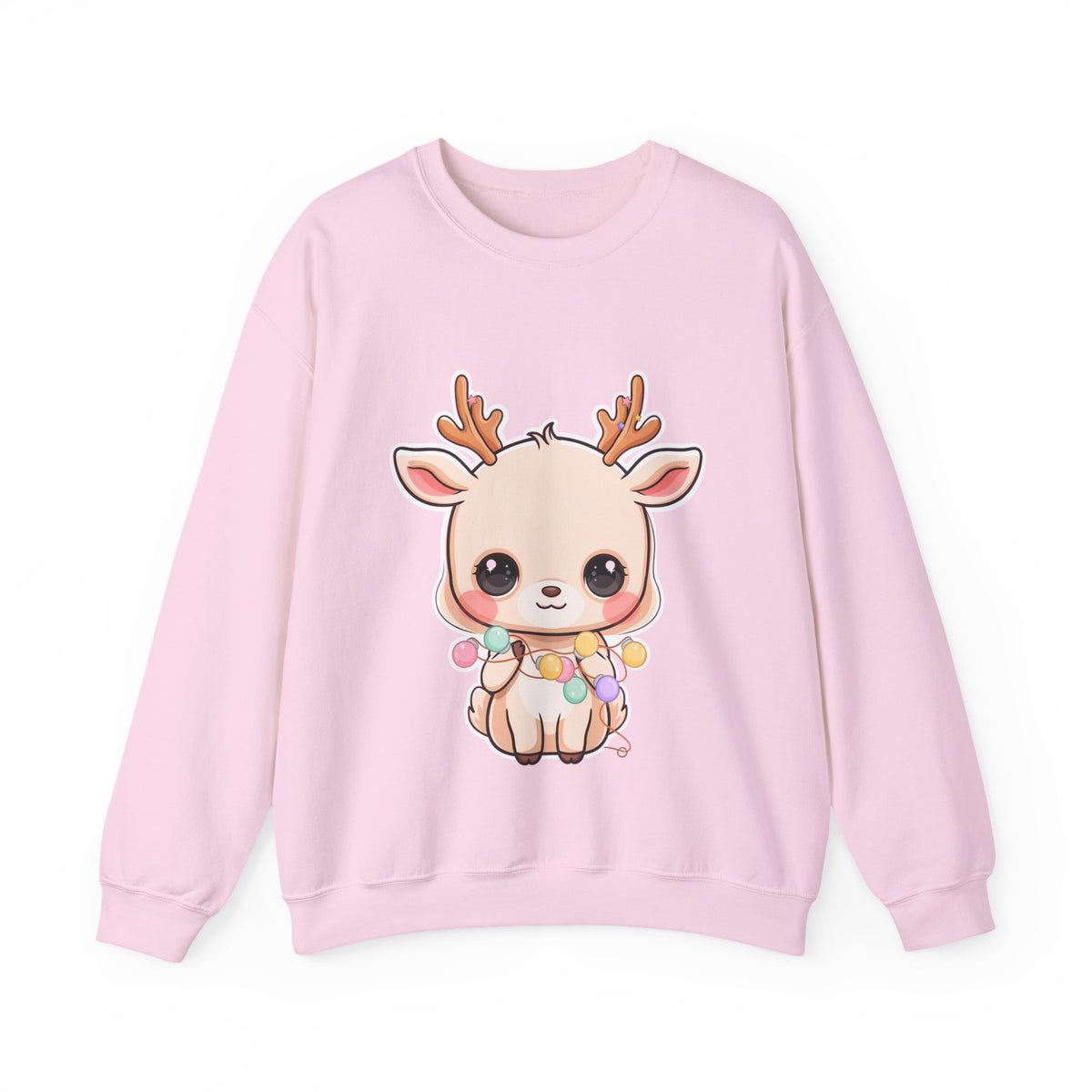 Kawaii Reindeer Christmas Sweatshirt for Cozy Holiday Evenings