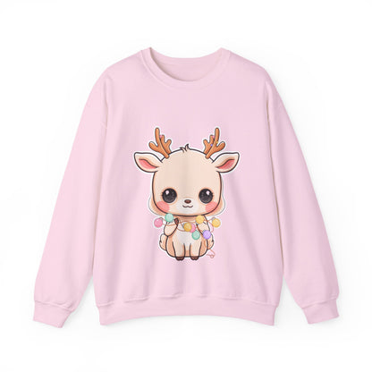 Kawaii Reindeer Christmas Sweatshirt for Cozy Holiday Evenings