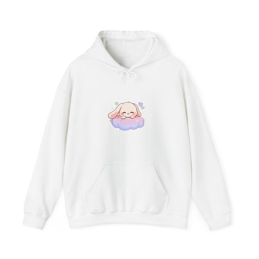 Kawaii Bunny Hoodie, Cozy Sleeping Cloud Sweatshirt