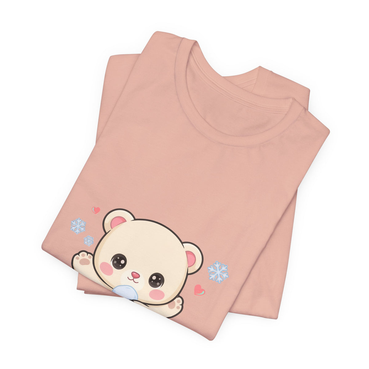 Kawaii Polar Bear Tee, Cute Snow Day Unisex Shirt