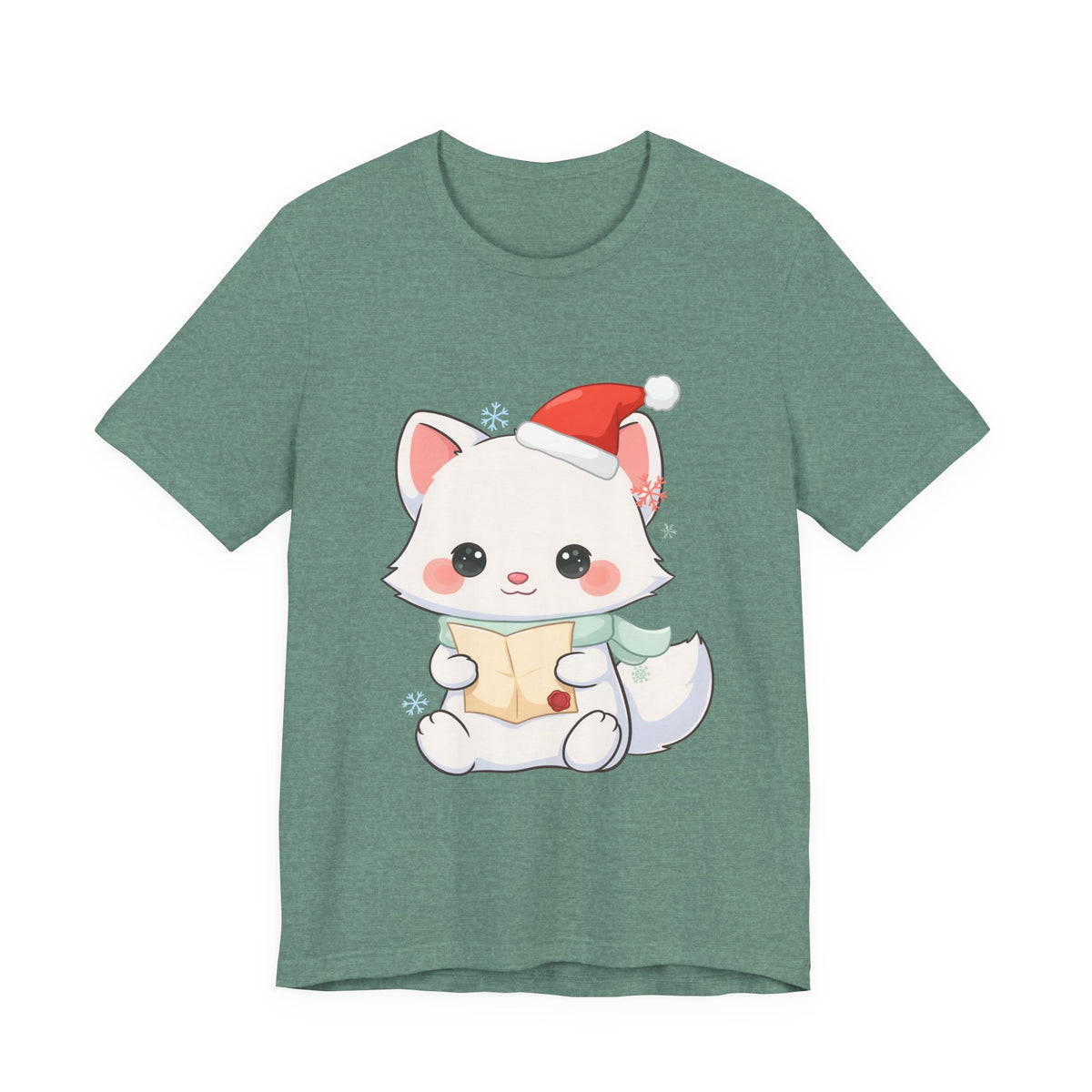 Christmas Arctic Fox T-Shirt for Cozy Holiday Readers