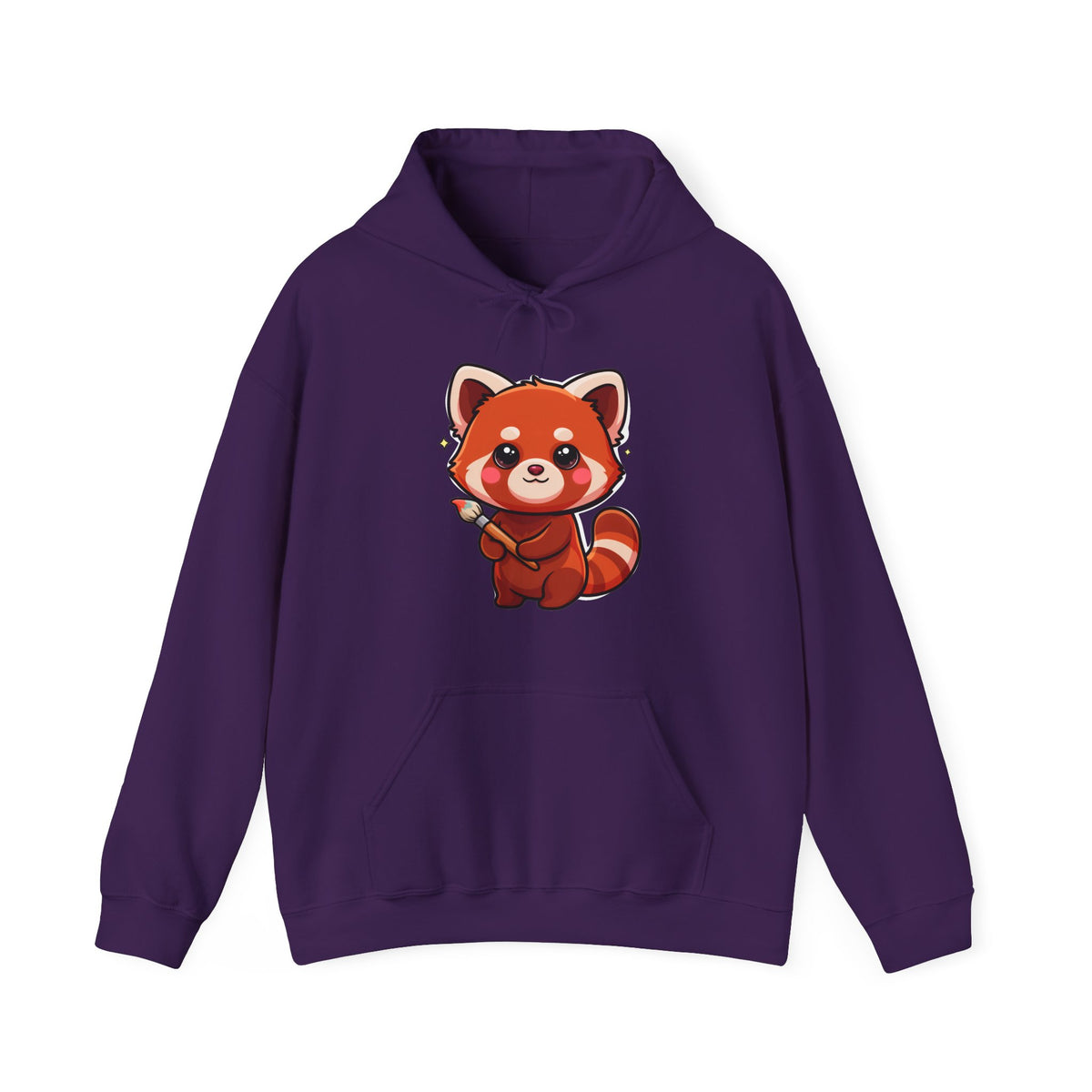 Cute Red Panda Hoodie, Kawaii Artist Sweatshirt
