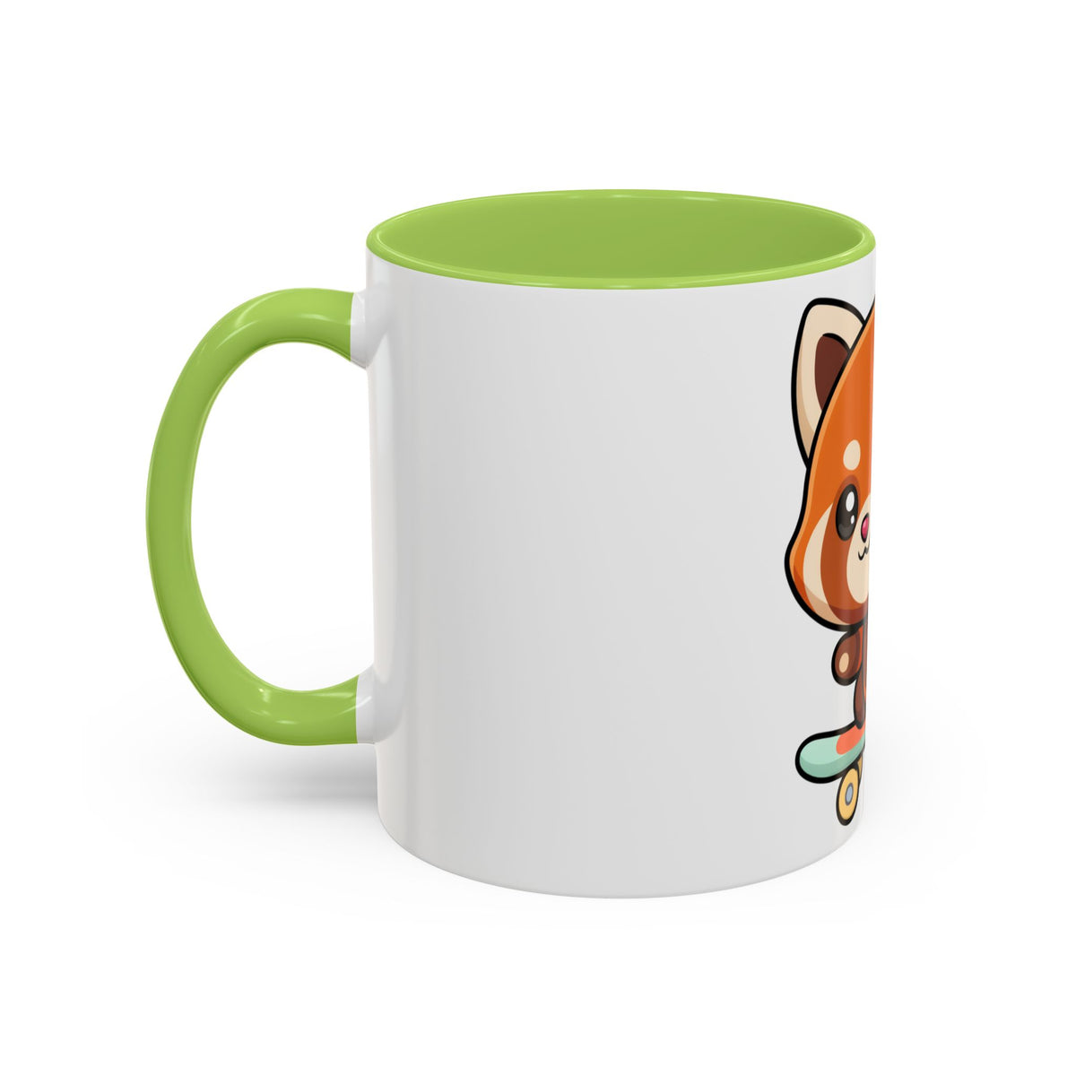 Red Panda Skateboard Mug – Kawaii Accent Coffee Mug