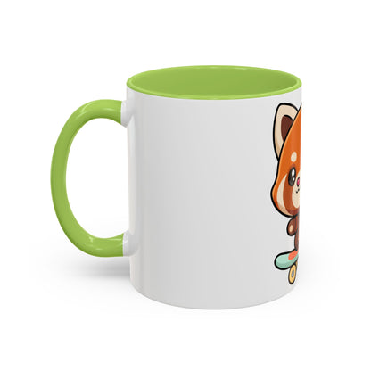 Red Panda Skateboard Mug – Kawaii Accent Coffee Mug