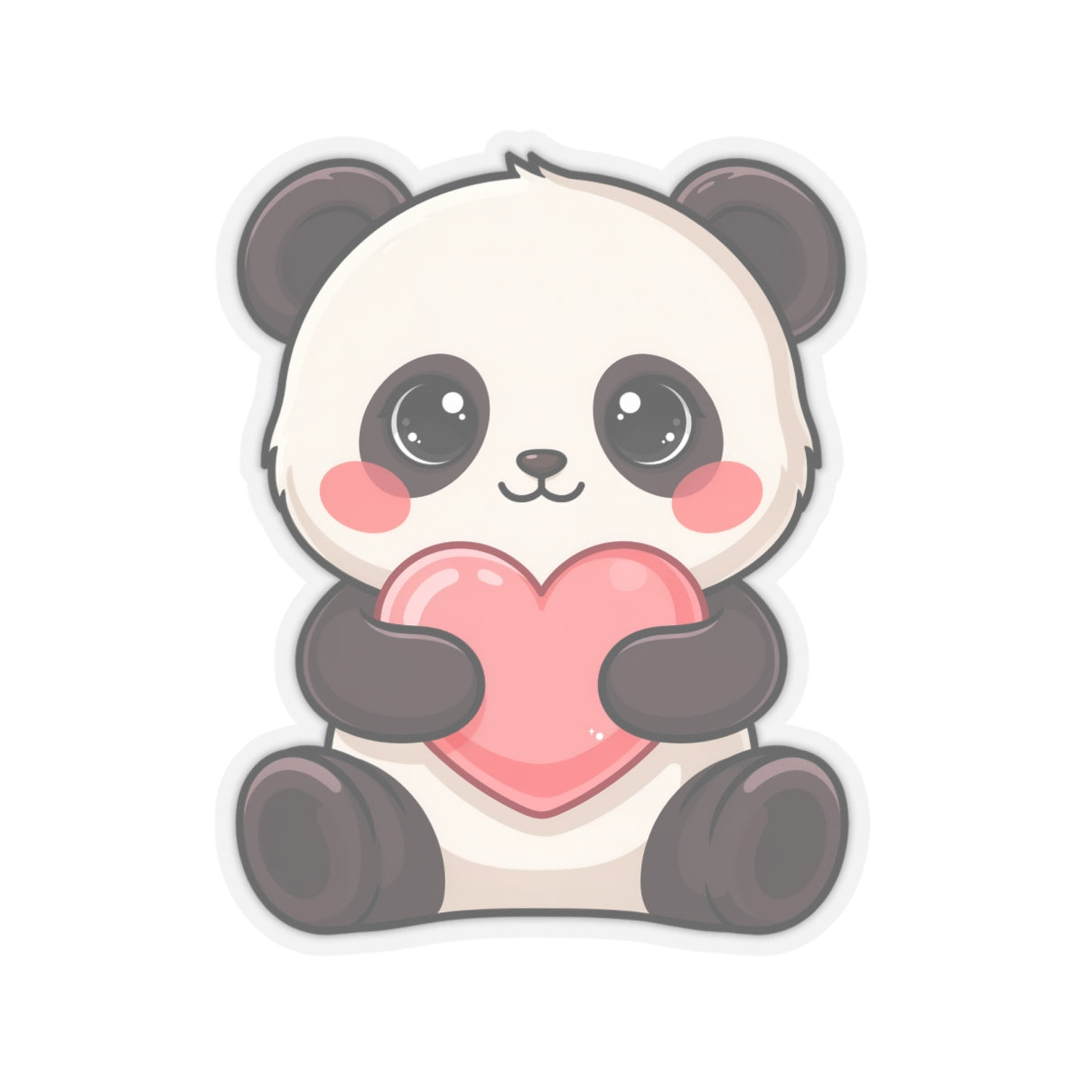 Kawaii Panda Sticker, Sweet Valentine Gift